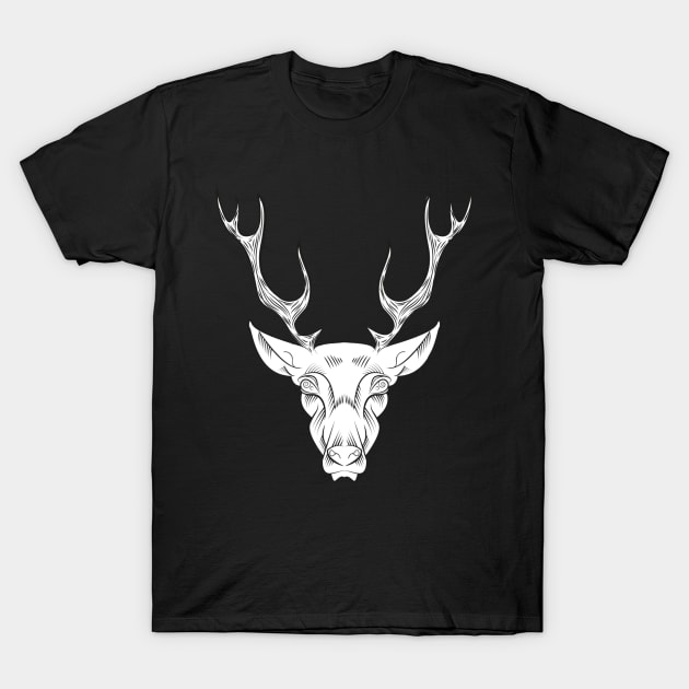 Snow Deer T-Shirt by Georgeswift